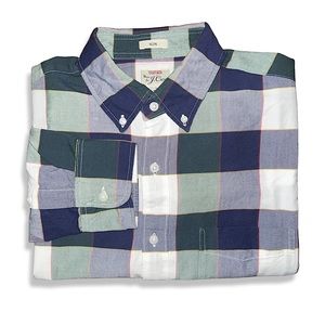 J. Crew Men’s Slim All Cotton Oxford Shirt Buffalo Check